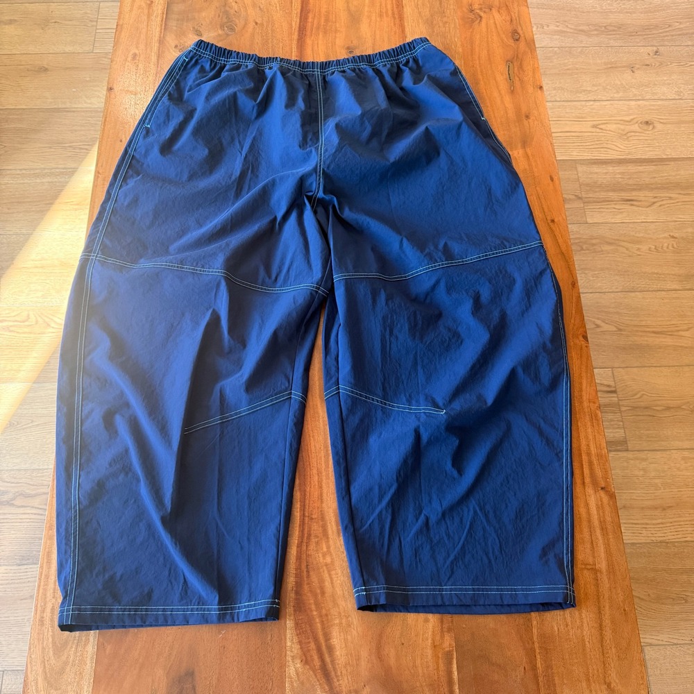 Aerie Offline Women's Navy Blue Nice Moves Barrel Pants Size XL NWT